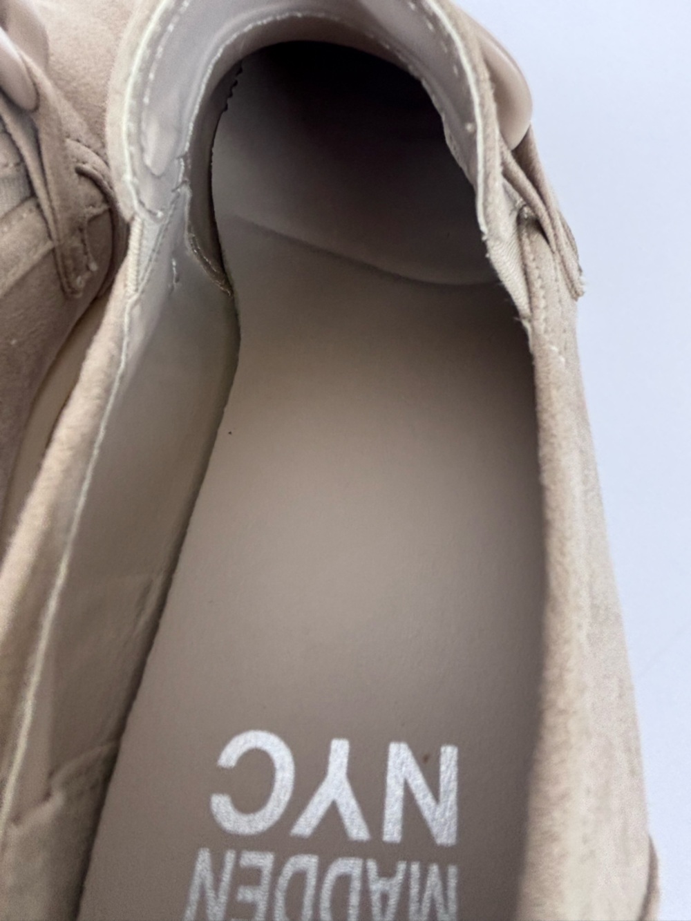 Madden NYC Platform Slip-On Loafer Chain Detail Chunky Sneakers Taupe Size 7 - Picture 16 of 16